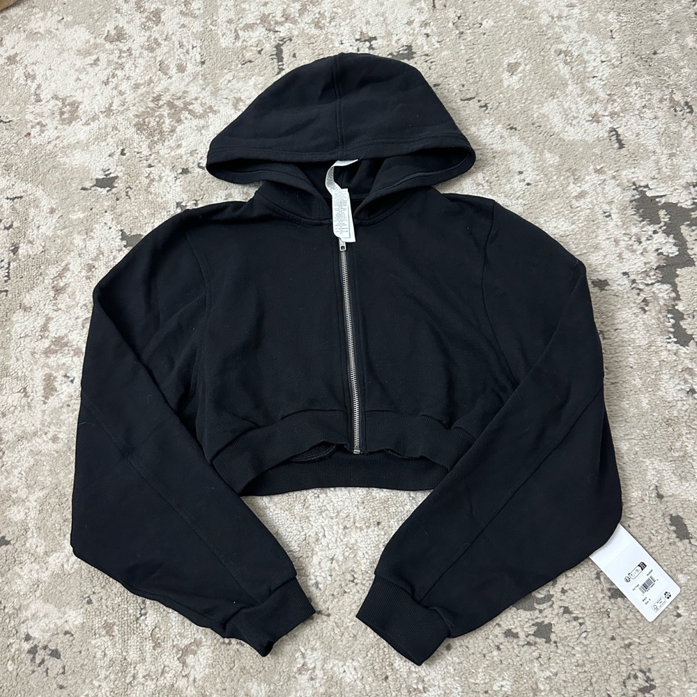 Alo Yoga Sweet Escape Zip Up Hoodie Size Small NWT - Black - Picture 3 of 5